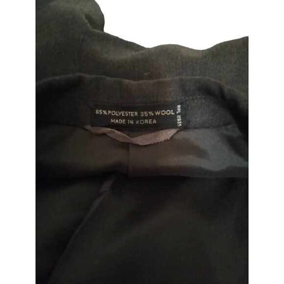 EASTWICK Vintage Charcoal Gray Single Breasted Wool Blend Blazer Sz 43S - Picture 7 of 10